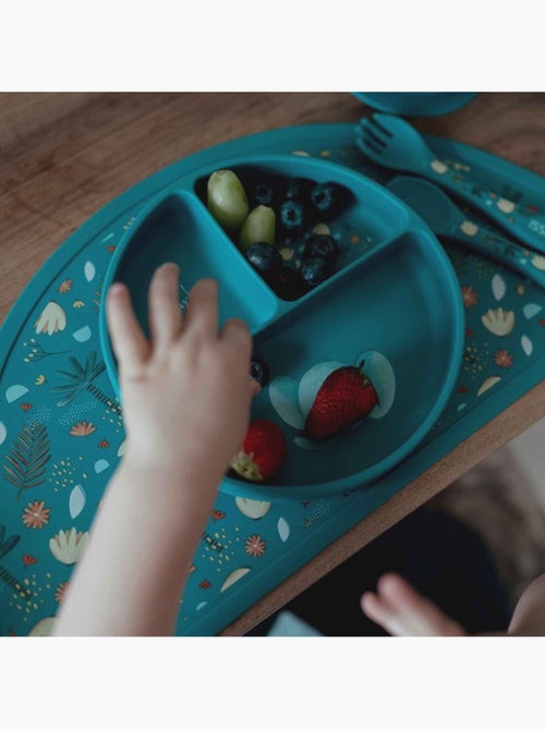 Plato compartimentado de silicona con ventosa - animales | Sassi Junior - Kiabi