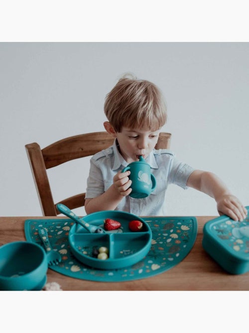 Plato compartimentado de silicona con ventosa - animales | Sassi Junior - Kiabi