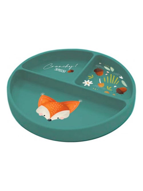 Plato compartimentado de silicona con ventosa - animales | Sassi Junior - Kiabi