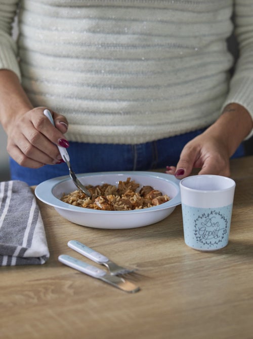 Plato de melamina con motivo bosque Thermobaby 360 ml para las primeras comidas - Kiabi Plato de melamina con motivo bosque Thermobaby 360 ml para las primeras comidas - Kiabi