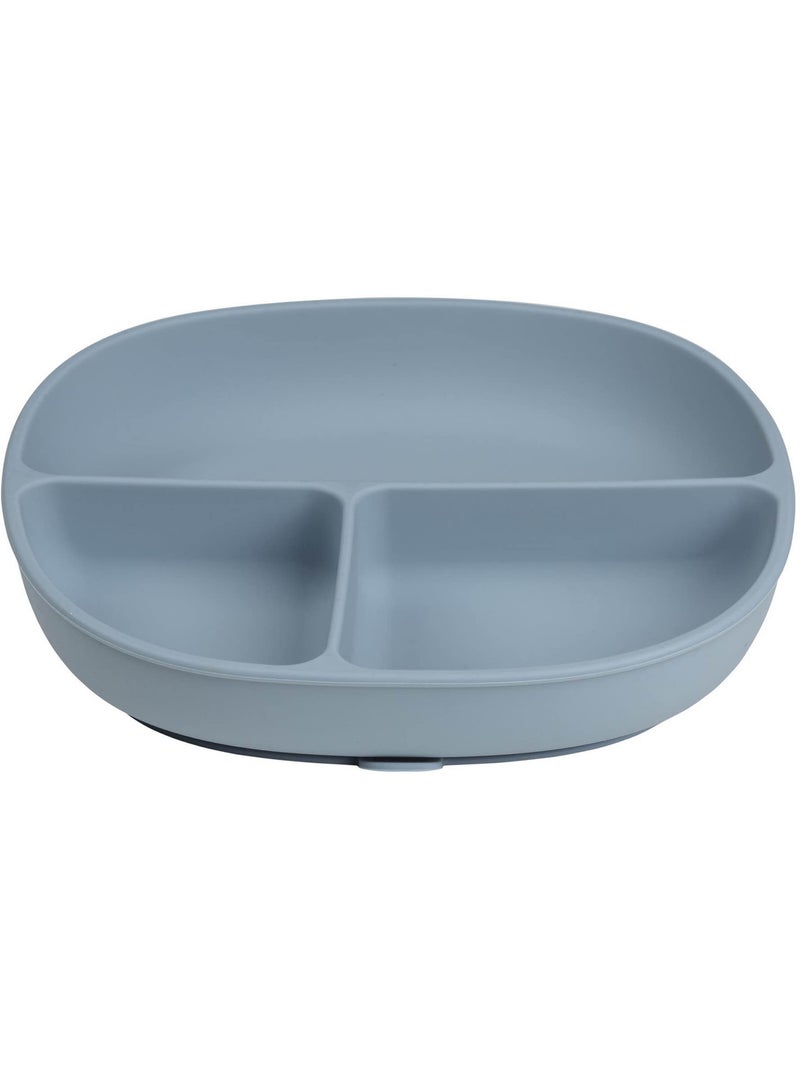 Plato de silicona para bebé con ventosa y tapa | B.Box Azul - Kiabi