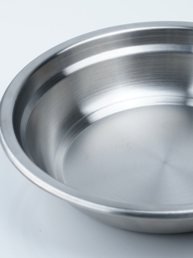 Plato hondo de acero inoxidable Thermobaby sin BPA 18 x 23 x 4 cm Gris - Kiabi