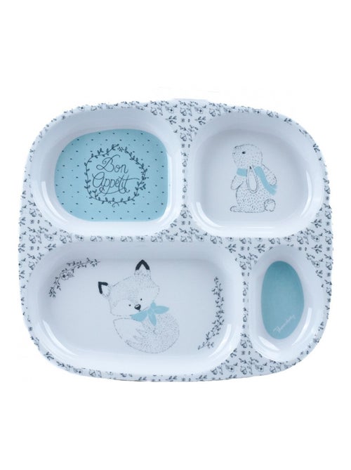 Plato para bebé de melamina con 4 compartimentos diseño “In the woods” Thermobaby - Kiabi Plato para bebé de melamina con 4 compartimentos diseño “In the woods” Thermobaby - Kiabi