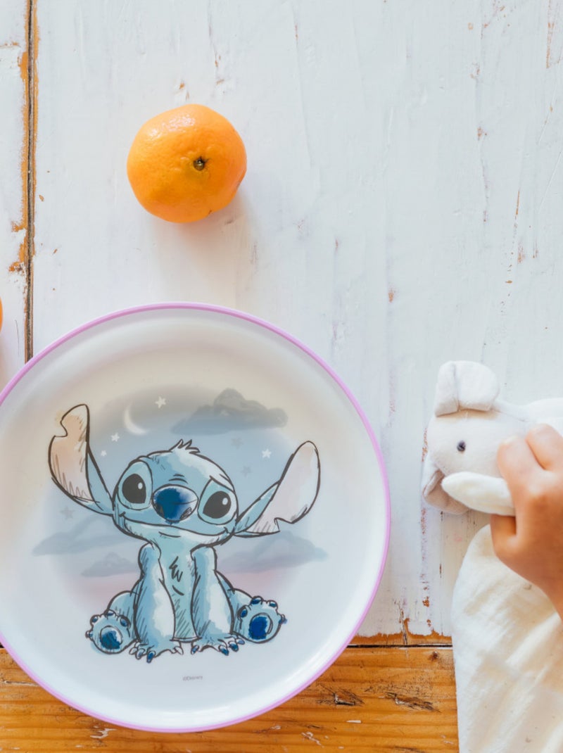 Plato para bebé Disney Lilo & Stitch antideslizante para microondas sin BPA Violeta - Kiabi