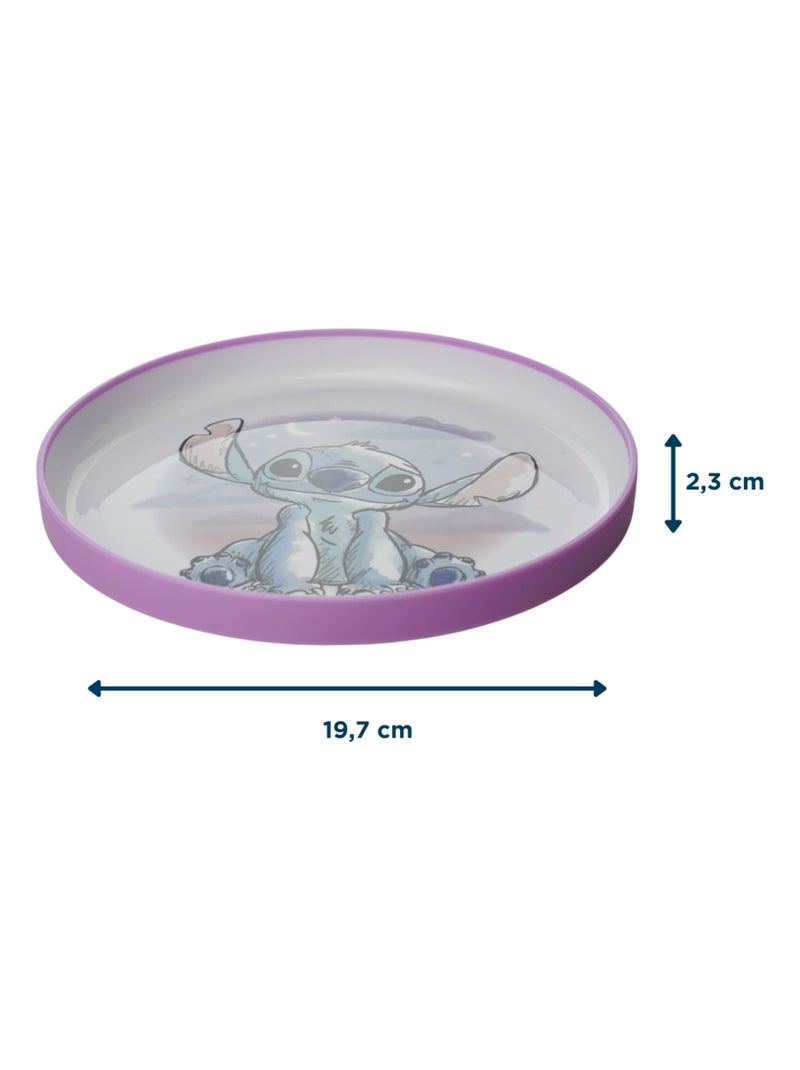 Plato para bebé Disney Lilo & Stitch antideslizante para microondas sin BPA Violeta - Kiabi
