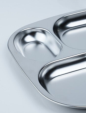 Plato Thermobaby de acero inoxidable 18/10 con 4 compartimentos
