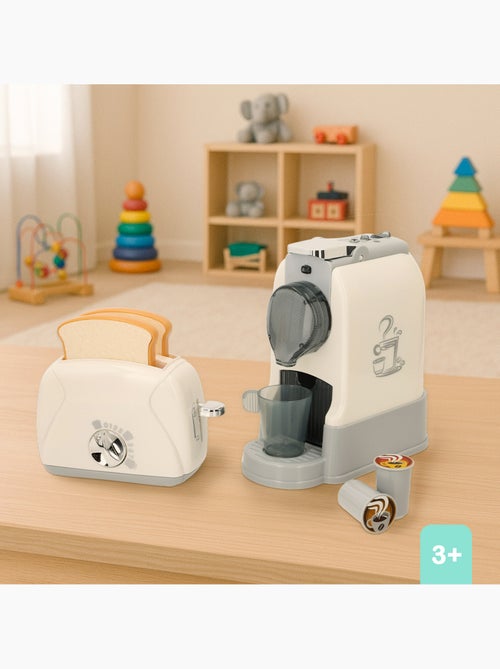 Play set tostadora y cafetera de juguete con luz y sonido - Kiabi