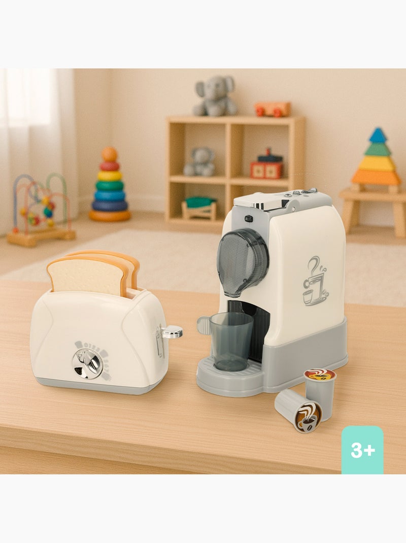 Play set tostadora y cafetera de juguete con luz y sonido N/D - Kiabi