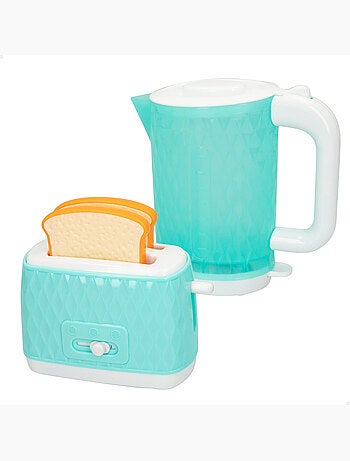 Play set tostadora y hervidor de juguete c/luz y sonido