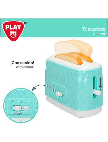 Play set tostadora y hervidor de juguete c/luz y sonido