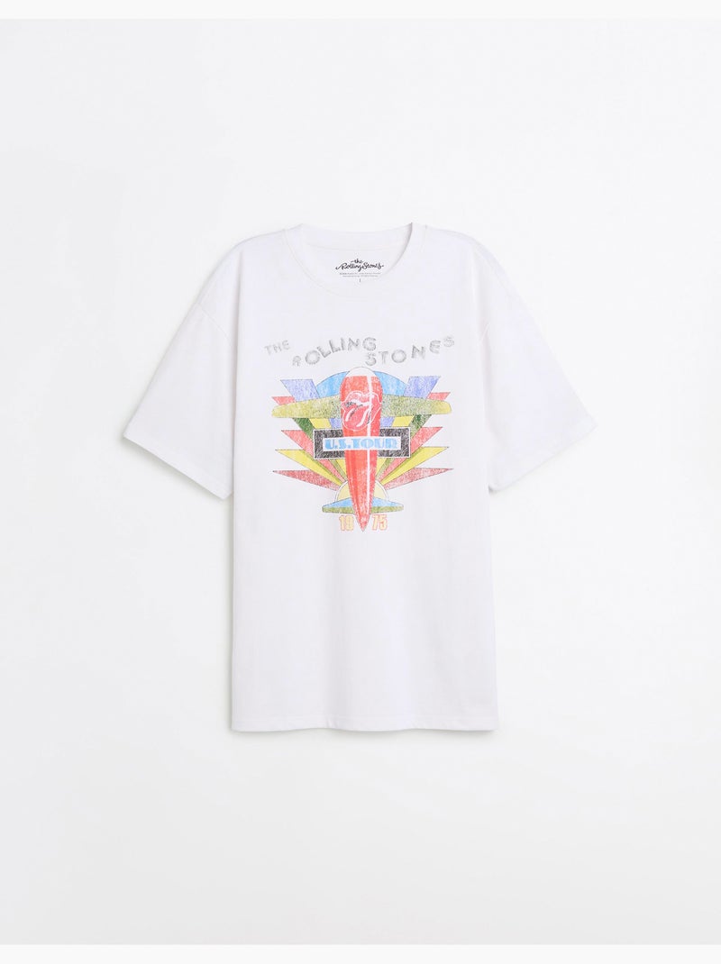 Playera Rolling Stones, MO Fashion Blanco - Kiabi