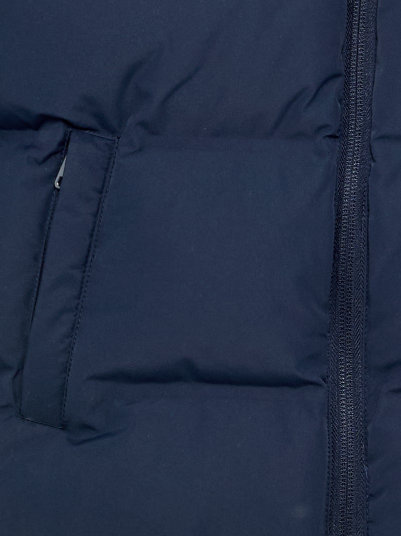 Plumífero acolchado con capucha Azul - Kiabi