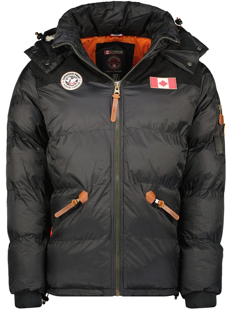 Plumífero acolchado con capucha celieak – canadian peak Negro - Kiabi