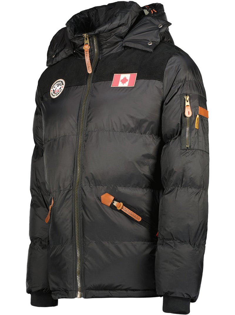 Plumífero acolchado con capucha celieak – canadian peak Negro - Kiabi