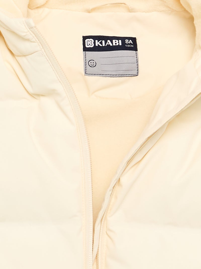 Plumífero acolchado forrado Blanco - Kiabi