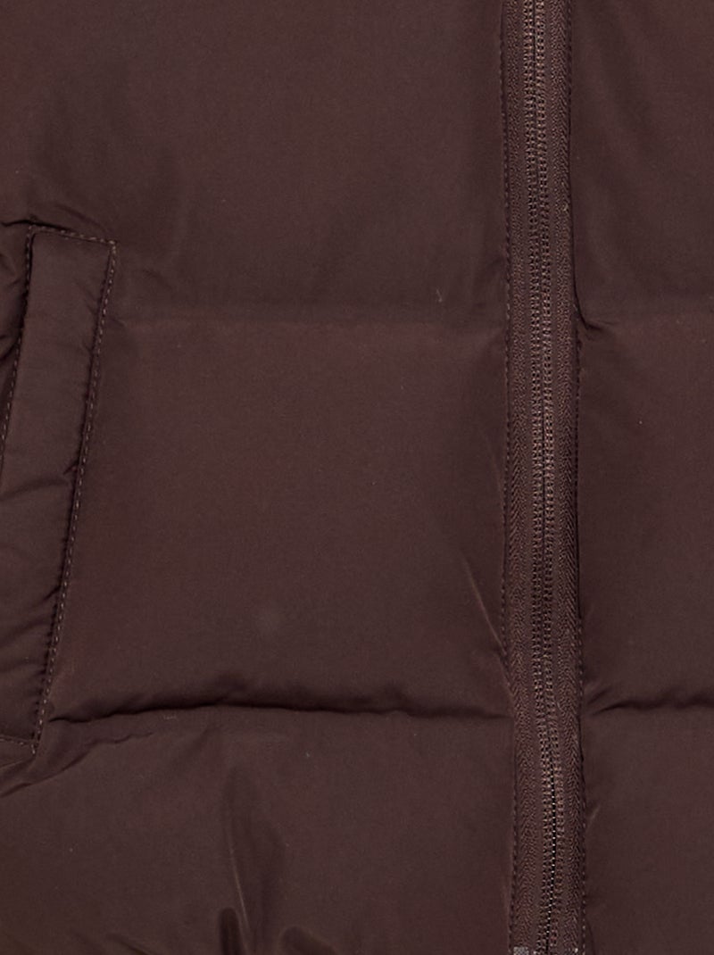 Plumífero acolchado forrado Marron - Kiabi