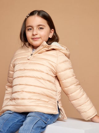 Plumífero cálido con capucha - colección fácil de poner