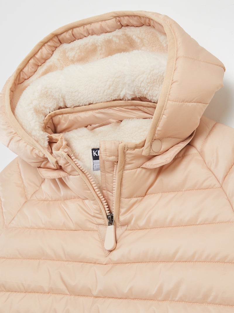 Plumífero cálido con capucha - colección fácil de poner BEIGE - Kiabi