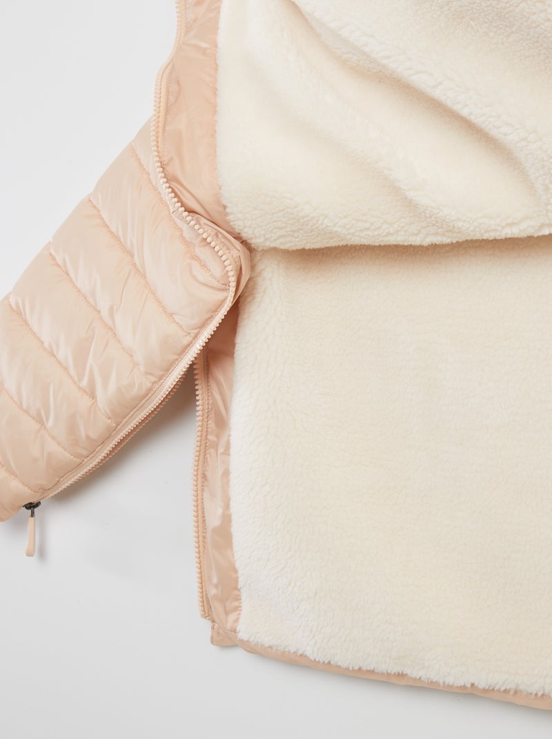 Plumífero cálido con capucha - colección fácil de poner BEIGE - Kiabi