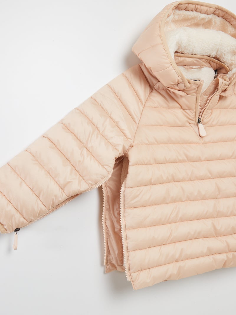 Plumífero cálido con capucha - colección fácil de poner BEIGE - Kiabi