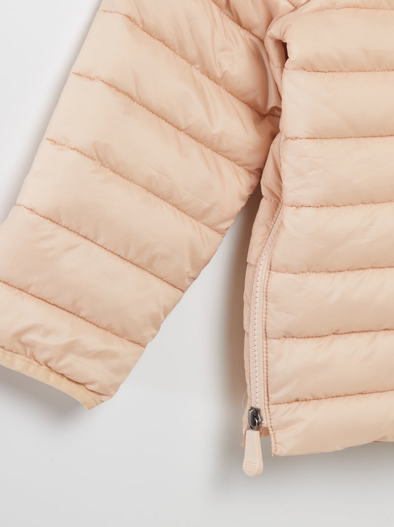 Plumífero cálido con capucha - colección fácil de poner BEIGE - Kiabi