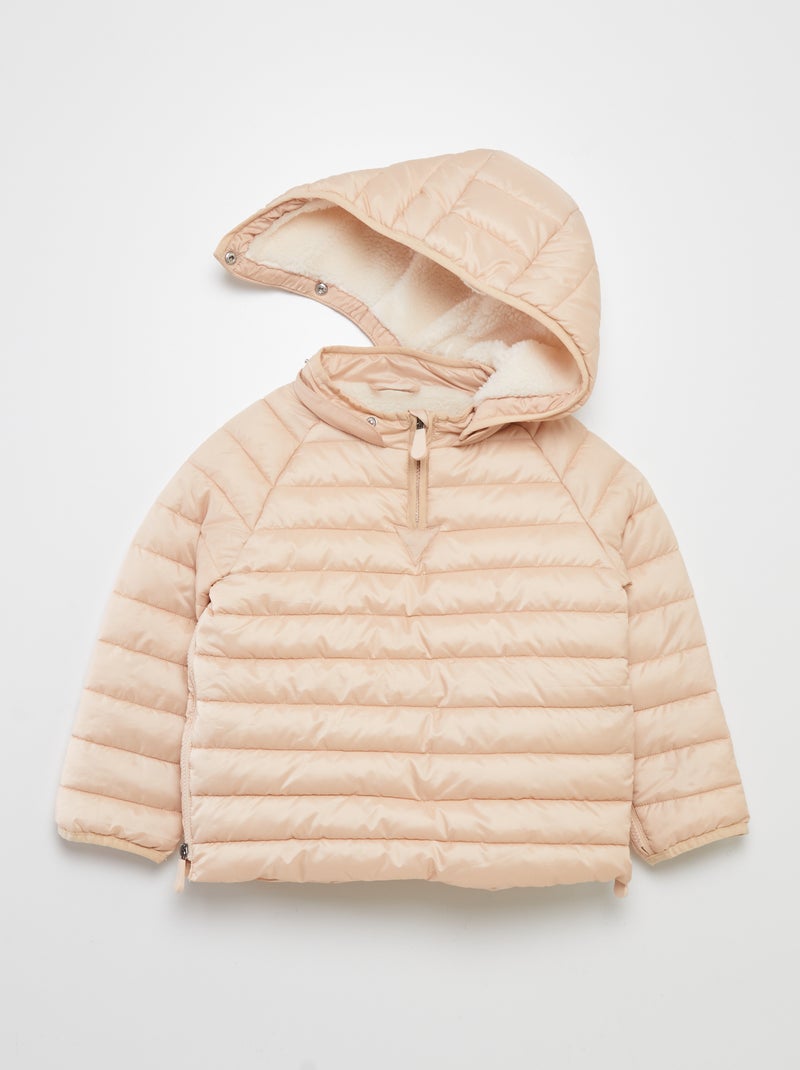 Plumífero cálido con capucha - colección fácil de poner BEIGE - Kiabi