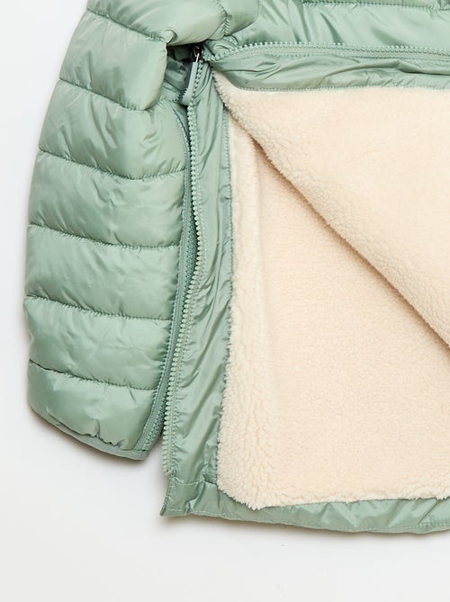 Plumífero cálido con capucha - colección fácil de poner - Kiabi