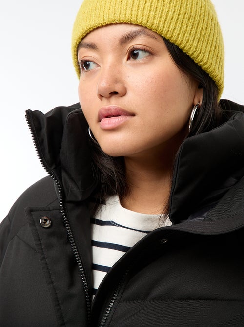 Plumífero cálido largo con capucha - Kiabi