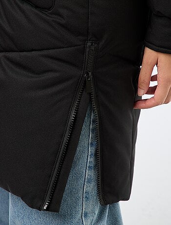 Abrigo acolchado largo cálido e impermeable con capucha