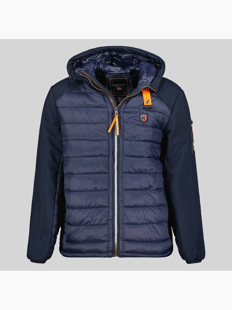 Plumífero con capucha abator – geographical norway Azul marino - Kiabi
