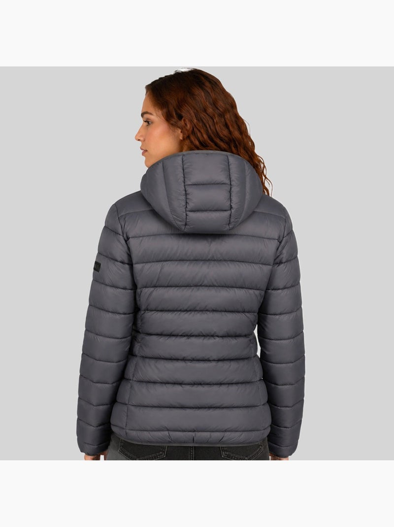 Plumífero con capucha atichoko hood – geographical norway Gris oscuro - Kiabi