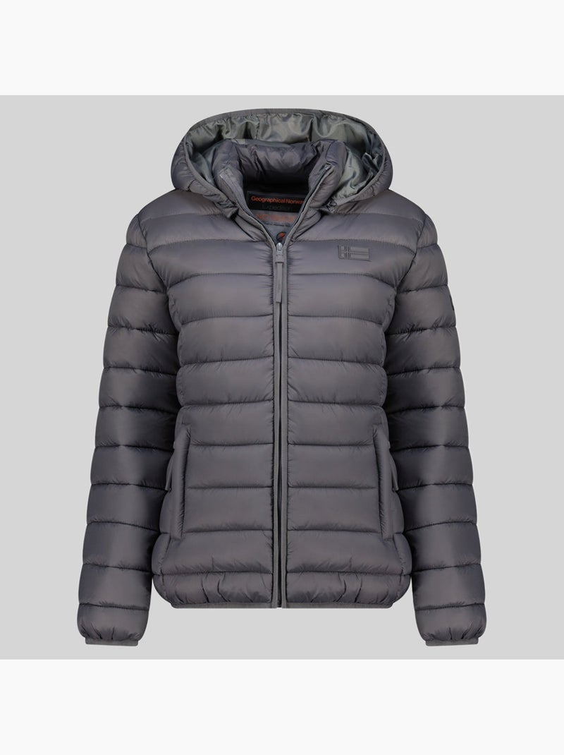 Plumífero con capucha atichoko hood – geographical norway Gris oscuro - Kiabi