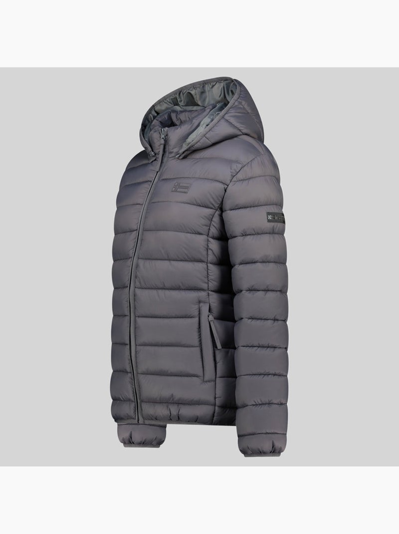 Plumífero con capucha atichoko hood – geographical norway Gris oscuro - Kiabi