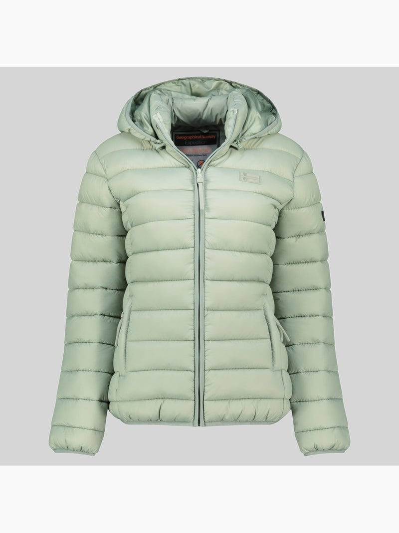 Plumífero con capucha atichoko hood – geographical norway Verde pastel - Kiabi