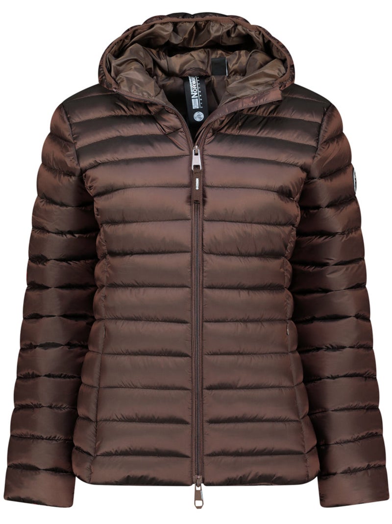 Plumífero con capucha atikashine – geographical norway Marrón oscuro - Kiabi