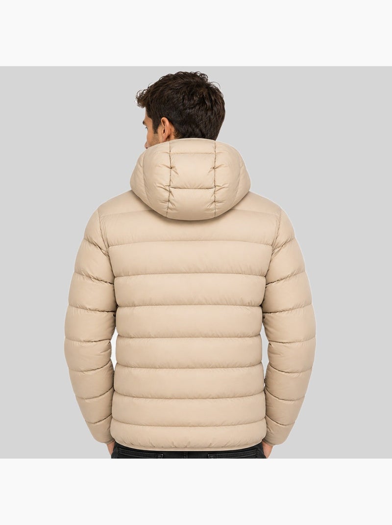 Plumífero con capucha avalanche hood – geographical norway Beige - Kiabi