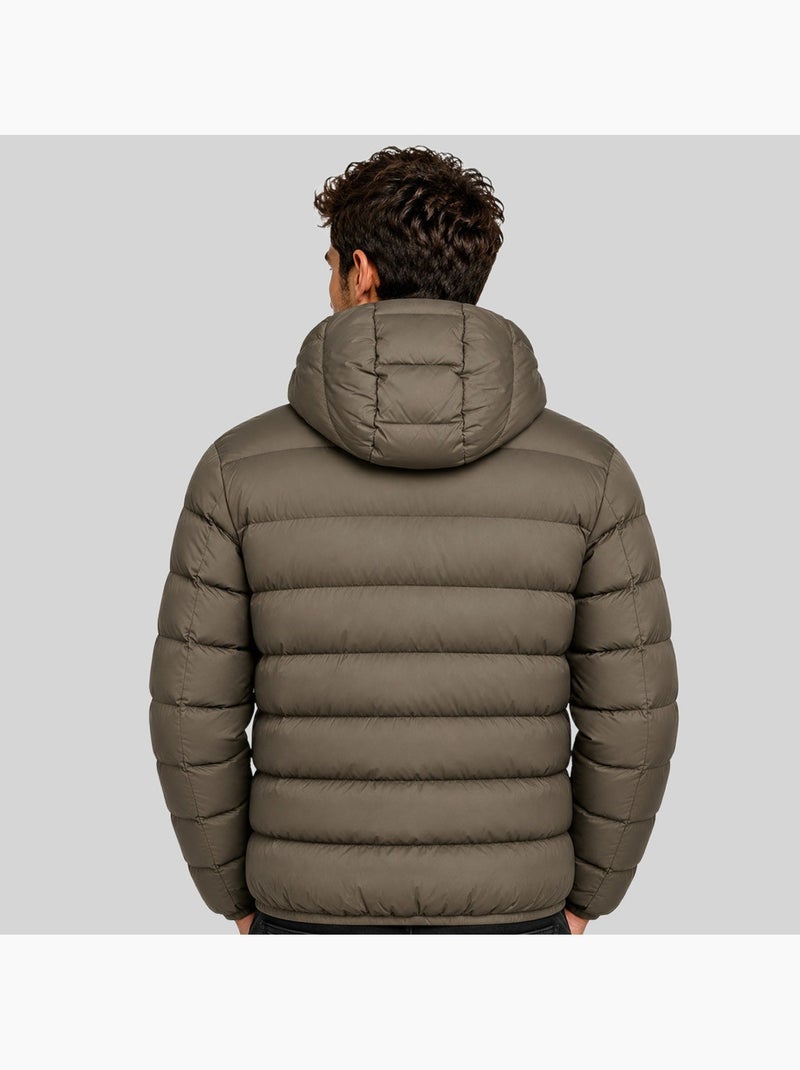 Plumífero con capucha avalanche hood – geographical norway Caqui - Kiabi