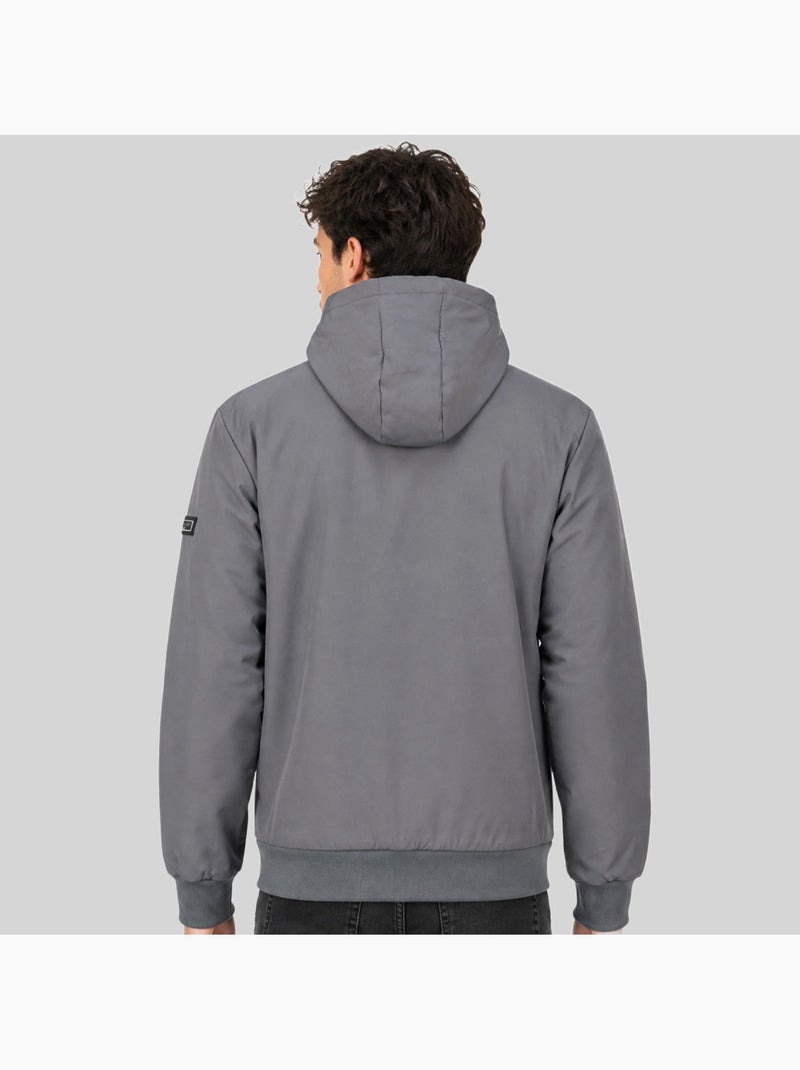 Plumífero con capucha badide – geographical norway Gris oscuro - Kiabi