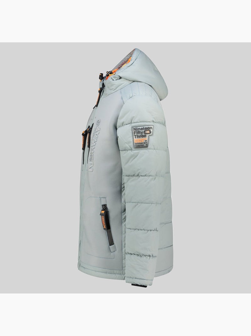 Plumífero con capucha beachwood – geographical norway Gris claro - Kiabi