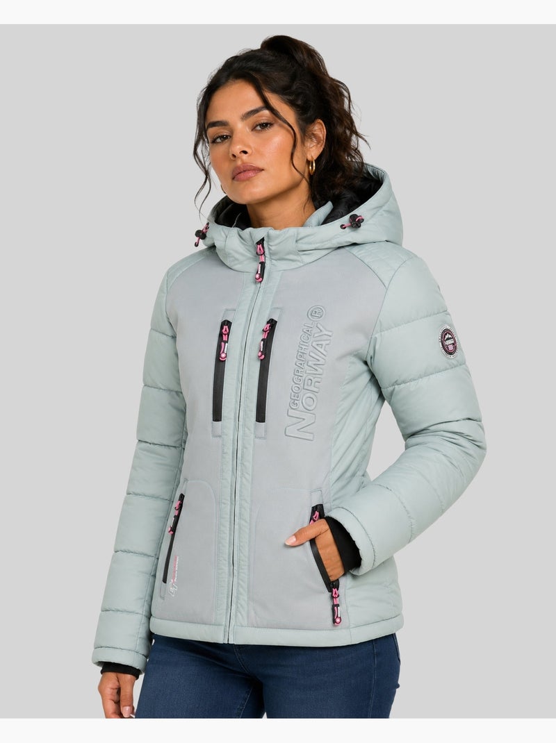 Plumífero con capucha beachwood – geographical norway Gris claro - Kiabi