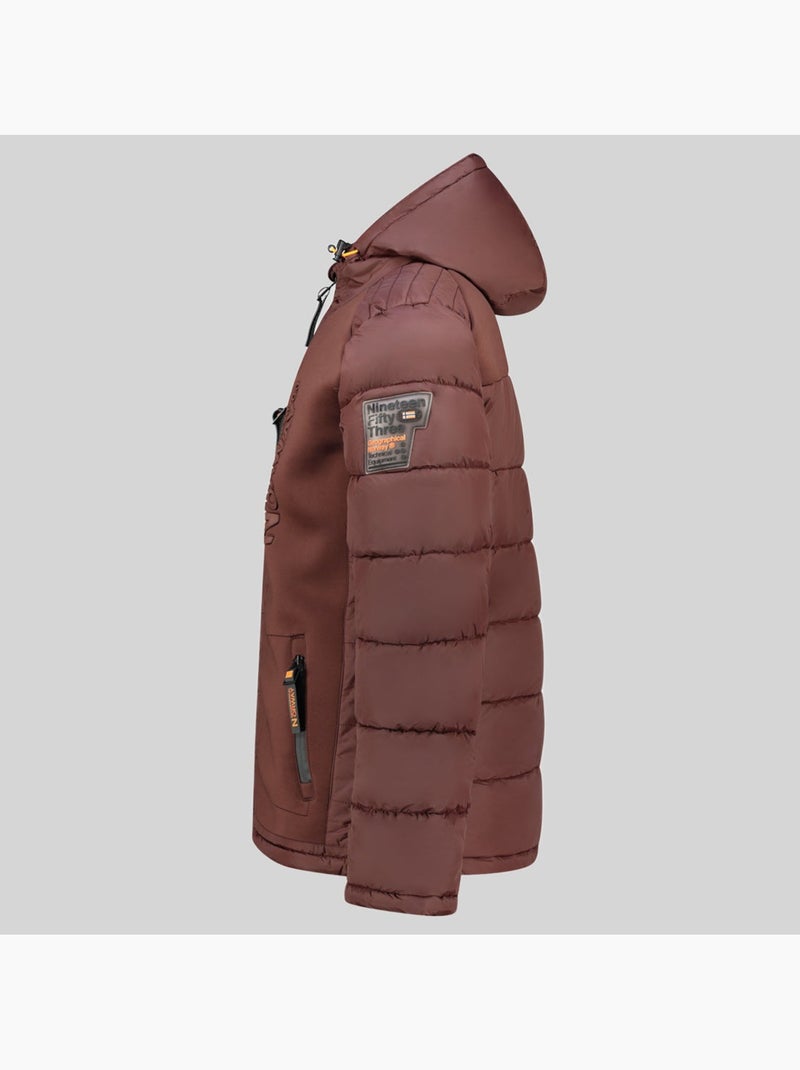 Plumífero con capucha beachwood – geographical norway Marrón - Kiabi
