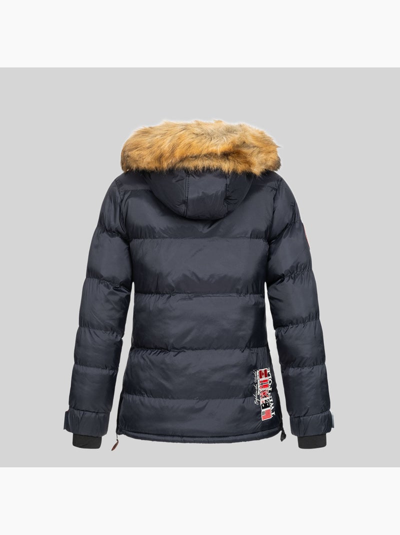 Plumífero con capucha belancolie – geographical norway Azul marino - Kiabi