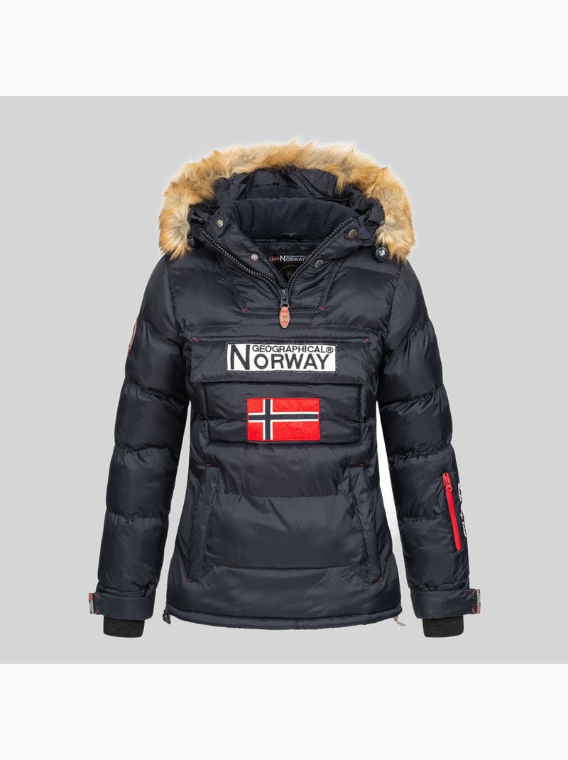 Plumífero con capucha belancolie – geographical norway Azul marino - Kiabi
