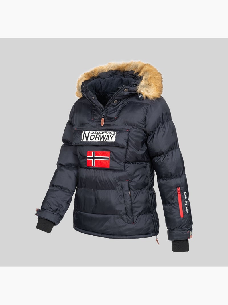 Plumífero con capucha belancolie – geographical norway Azul marino - Kiabi