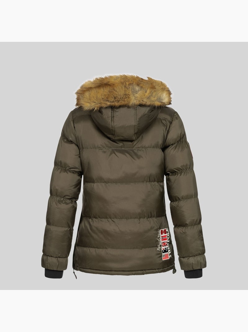 Plumífero con capucha belancolie – geographical norway Caqui - Kiabi