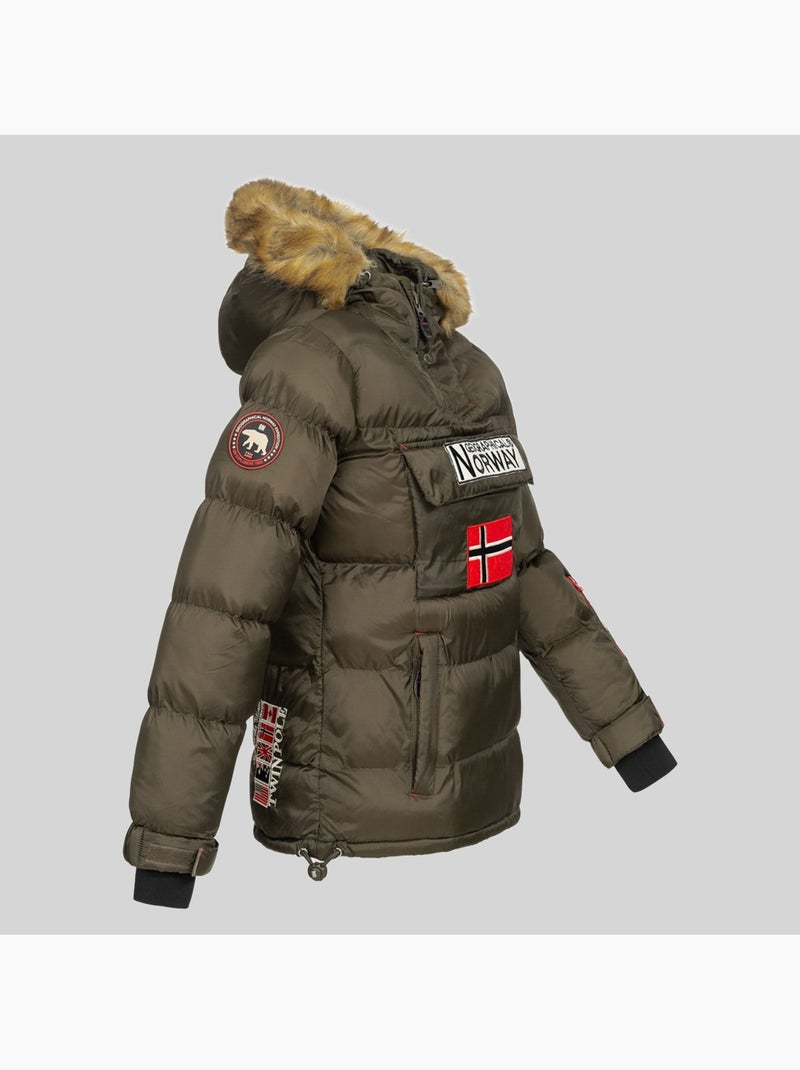 Plumífero con capucha belancolie – geographical norway Caqui - Kiabi