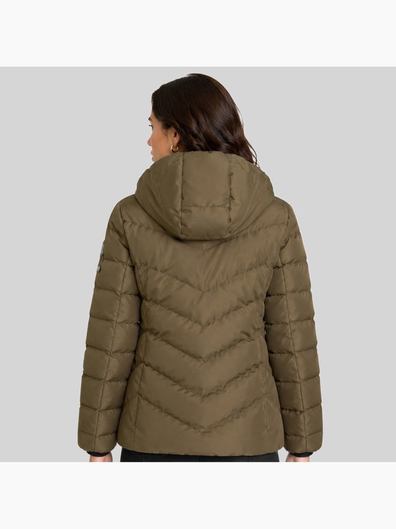 Plumífero con capucha brace – geographical norway Caqui - Kiabi