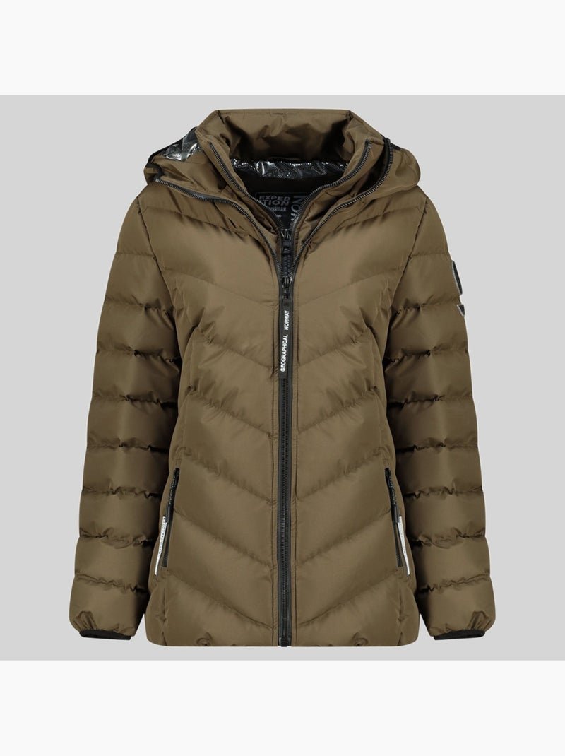 Plumífero con capucha brace – geographical norway Caqui - Kiabi