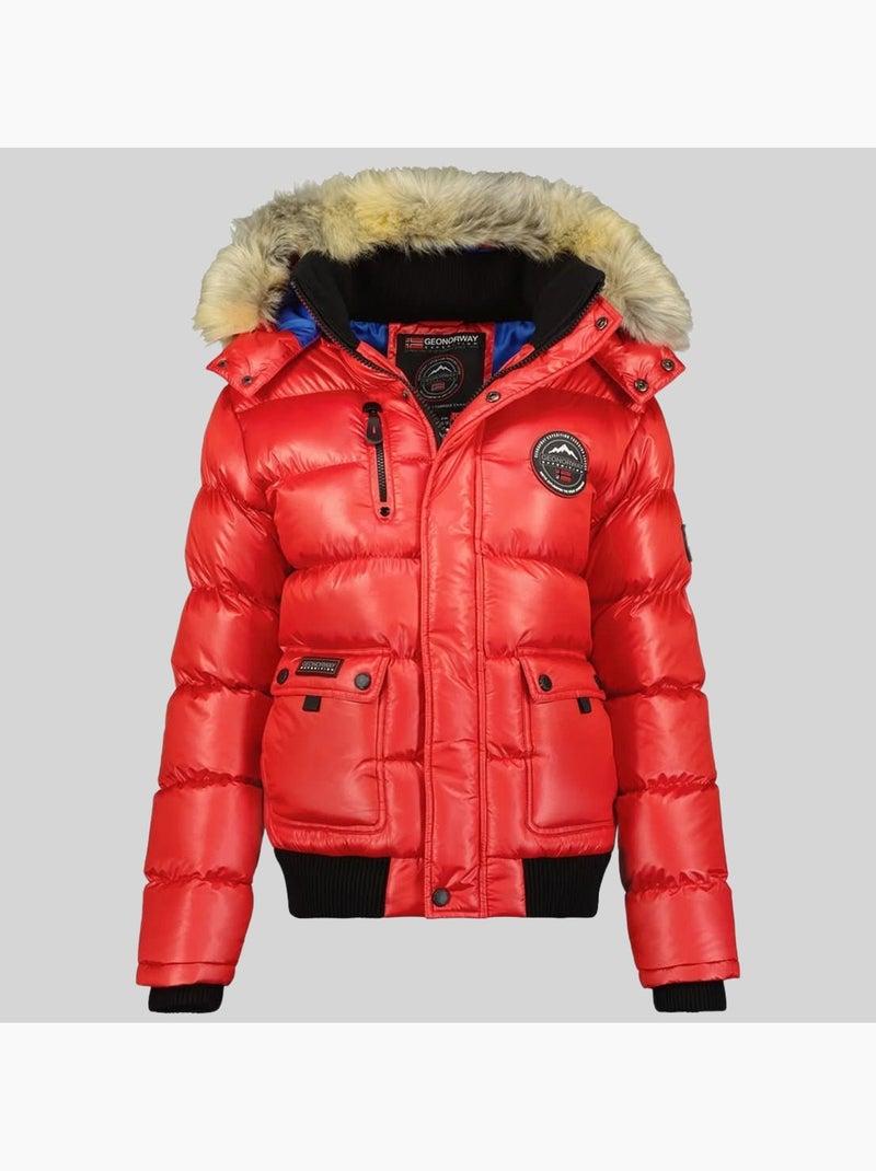 Plumífero con capucha bugs – geographical norway Rojo - Kiabi