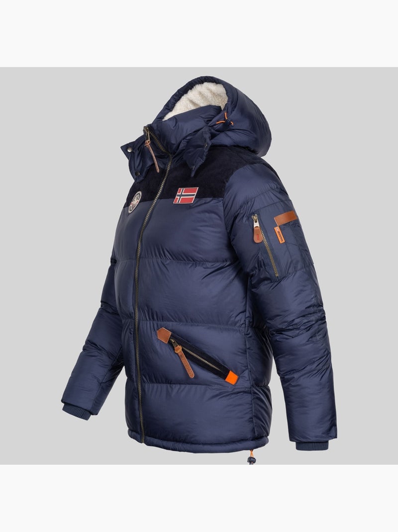 Plumífero con capucha celian – geographical norway Azul marino - Kiabi